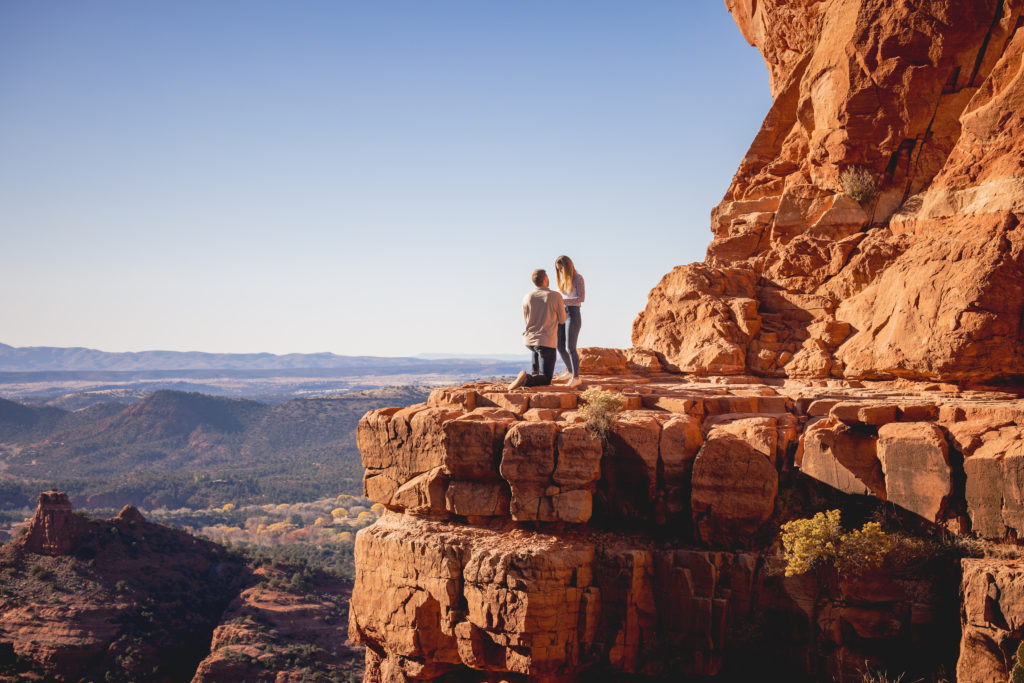 Cathedral Rock Sedona Surprise Engagement