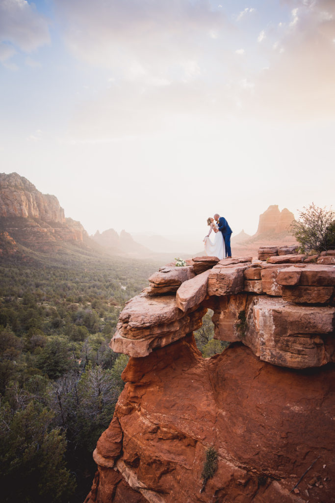 Aimee & Justin's Real Wedding at Lovers Knoll and Merry GO Round Sedona, Arizona