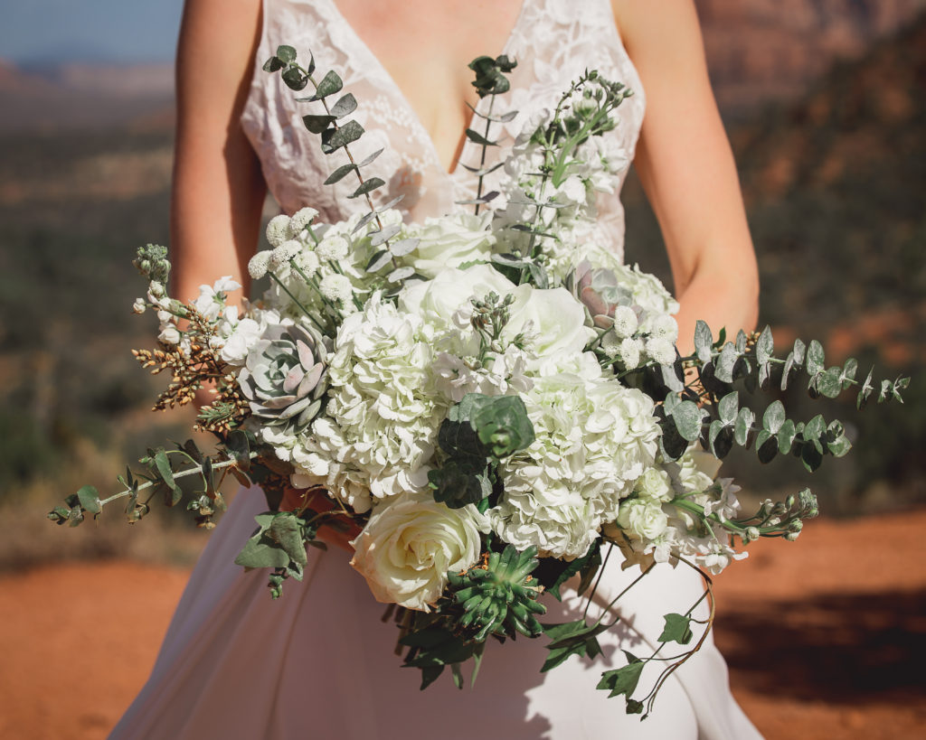 Aimee & Justin's Real Wedding at Lovers Knoll and Merry GO Round Sedona, Arizona - The Bride's Bouquet