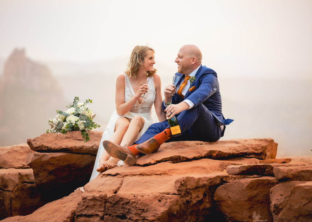 Aimee & Justin's Real Wedding at Lovers Knoll and Merry GO Round Sedona, Arizona - The Toast