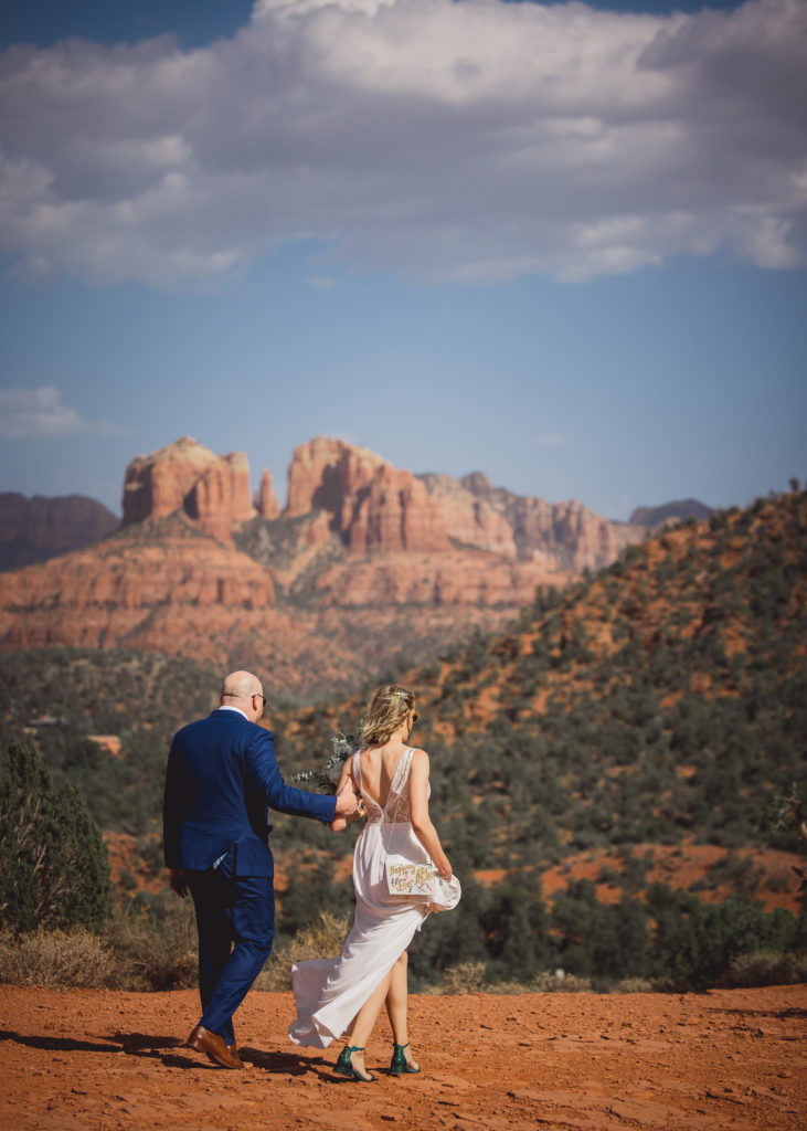 Aimee & Justin's Real Wedding at Lovers Knoll and Merry GO Round Sedona, Arizona